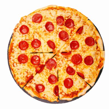 Lezzetli karışık İtalyan pizzası.