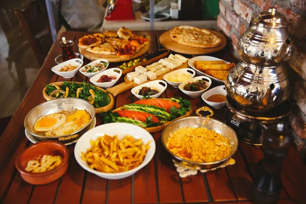 Table Traditionnelle Turque Grecque Meze — Photo