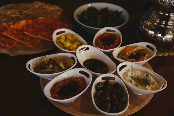 전통적 터키식 식사와 그리스식 — 스톡 사진