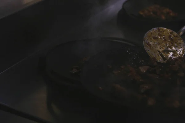 Saute Viande Turque Sote Avec Viande Tarte Aux Cheveux Sac — Photo