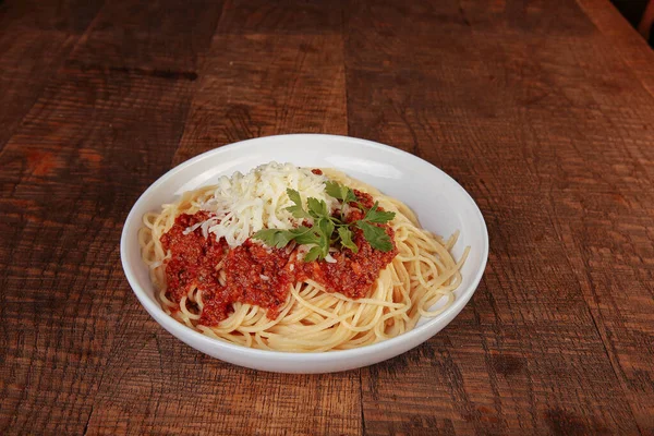 Sabroso Apetitoso Clásico Pasta Italiana Con Una Deliciosa Salsa — Foto de Stock