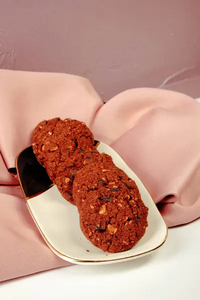 Galletas Con Chispas Chocolate Negro —  Fotos de Stock