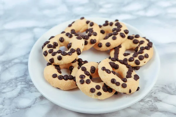 Cookie Dengan Chip Coklat Gelap — Stok Foto