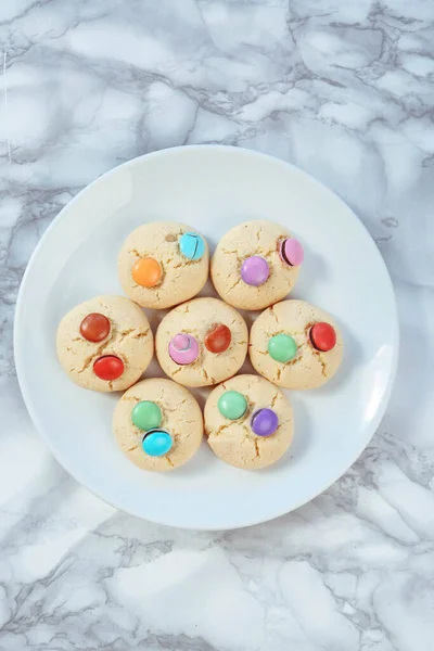 Galletas Con Chispas Chocolate Negro — Foto de Stock