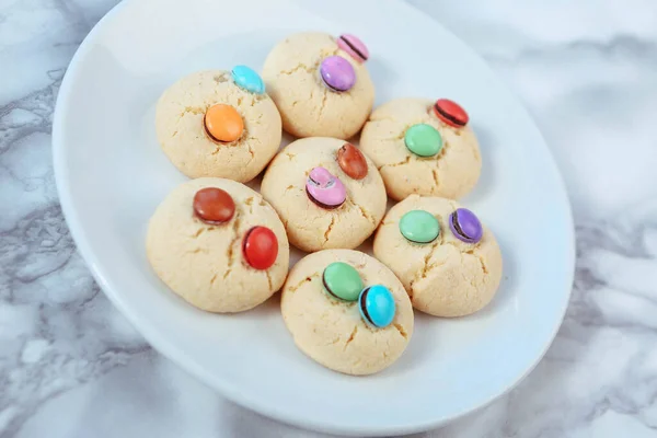 Galletas Con Chispas Chocolate Negro — Foto de Stock