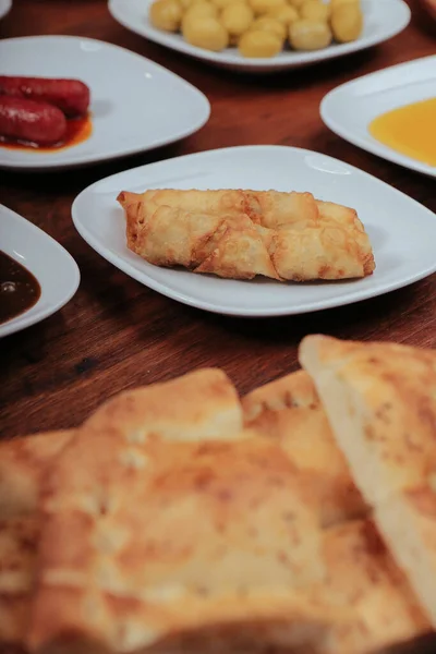Богатый Вкусный Турецкий Завтрак — стоковое фото