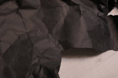 siyah buruşmuş kağıt arkaplan grunge doku arkaplanı