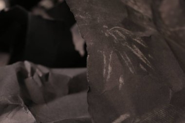 siyah buruşmuş kağıt arkaplan grunge doku arkaplanı