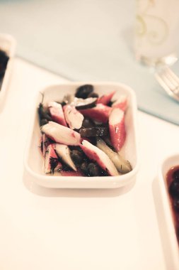 Geleneksel Türk ve Yunan yemek meze masası