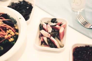 Geleneksel Türk ve Yunan yemek meze masası