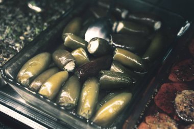 Geleneksel Türk ve Yunan yemek meze masası