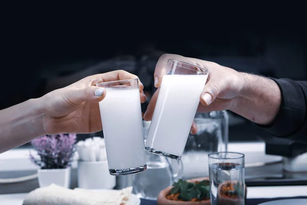 Turkish Greek Traditional Dinning Table Special Alcohol Drink Raki Ouzo — Stock Photo, Image