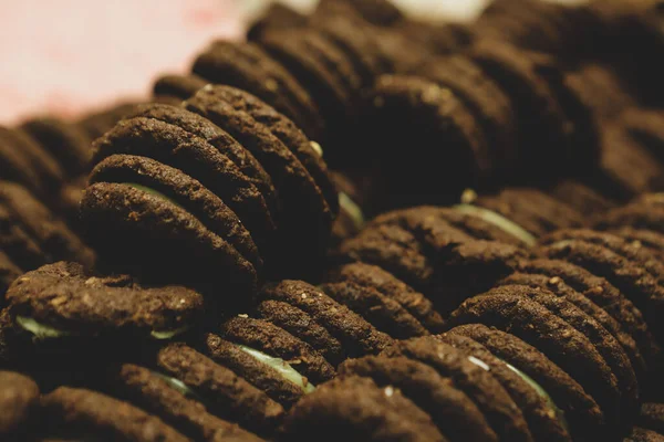 Grupo Galletas Surtidas Chip Chocolate Pasas Avena Chocolate Blanco — Foto de Stock