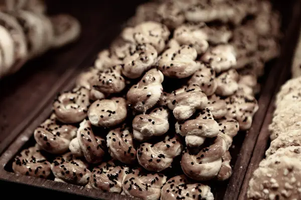 Grupo Galletas Surtidas Chip Chocolate Pasas Avena Chocolate Blanco — Foto de Stock