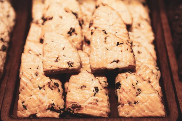 Groep Van Diverse Koekjes Chocolade Havermout Rozijnen Witte Chocolade — Stockfoto