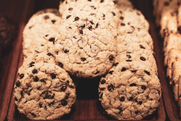 Grupp Diverse Kakor Chokladchips Havregryn Russin Vit Choklad — Stockfoto