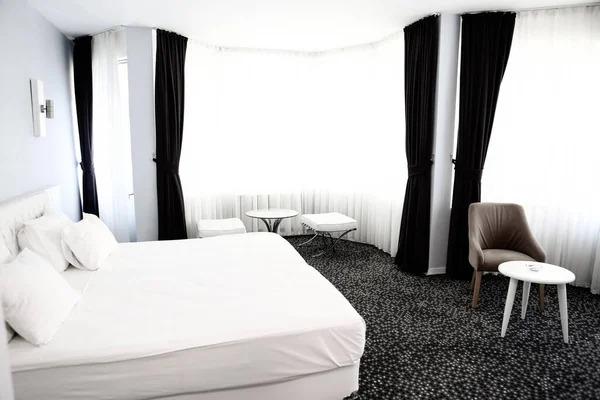 Komfort Hotell Sovrum Lyx Stil — Stockfoto