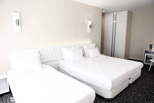 Komfort Hotell Sovrum Lyx Stil — Stockfoto