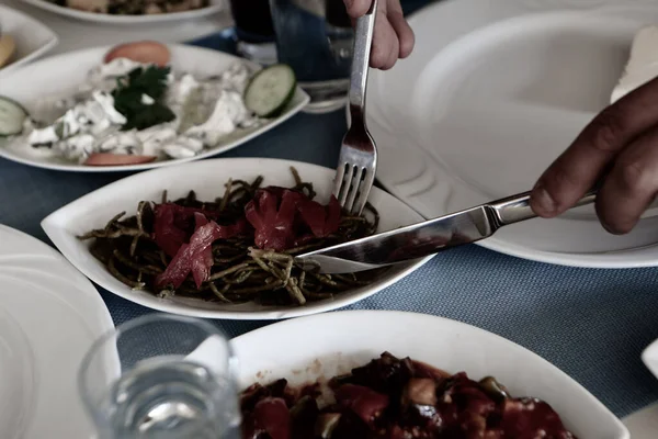 Traditionelles Türkisches Und Griechisches Dinner Meze Tisch — Stockfoto