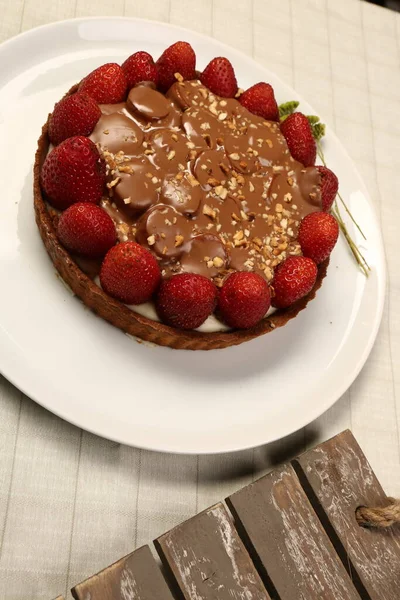 Board Delicious Cake Table — Stock Photo, Image