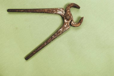 Bir çift paslı meme ucu.