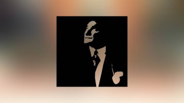 Atatürk 'ün çizimi. Türkiye Cumhuriyeti 'nin ilk cumhurbaşkanı. 