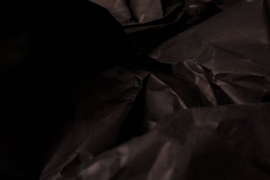 siyah buruşmuş kağıt arkaplan grunge doku arkaplanı