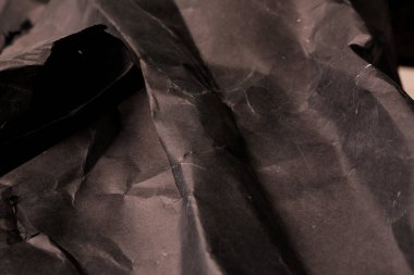 siyah buruşmuş kağıt arkaplan grunge doku arkaplanı