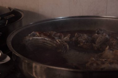 Meat Saute Turkish Et sote with Hair Pie Meat - Sac Tava - Sac Kavurma