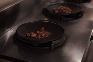 Meat Saute Turkish Et sote with Hair Pie Meat - Sac Tava - Sac Kavurma