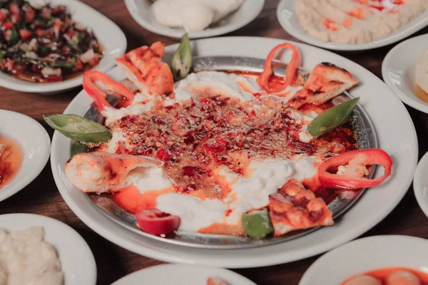 Traditionell Turkisk Och Grekisk Middag Meze Bord — Stockfoto