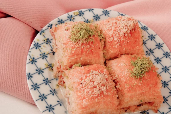 Dolce Tradizionale Turco Baklava Con Anacardi Noci Baklava Fatta Casa — Foto Stock