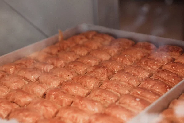 Baklava Tradicional Postre Turco Con Anacardo Nueces Baklava Casera Con —  Fotos de Stock