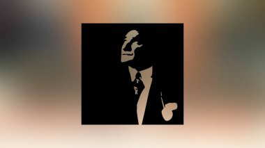 Atatürk 'ün çizimi. Türkiye Cumhuriyeti 'nin ilk cumhurbaşkanı. 