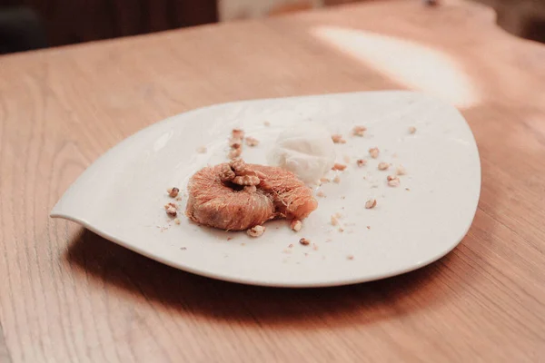 Sobremesa Tradicional Turca Baklava Com Caju Nozes Baklava Caseira Com — Fotografia de Stock