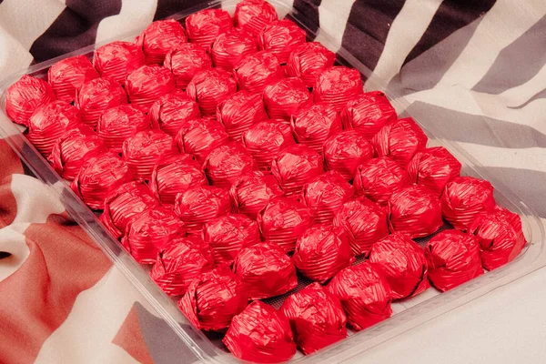 bir sürü değişik çikolatalı pralin