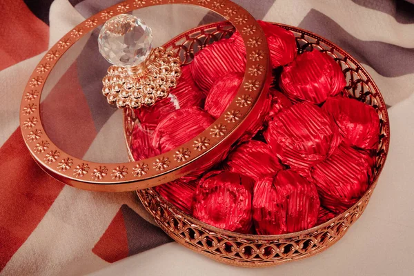 bir sürü değişik çikolatalı pralin