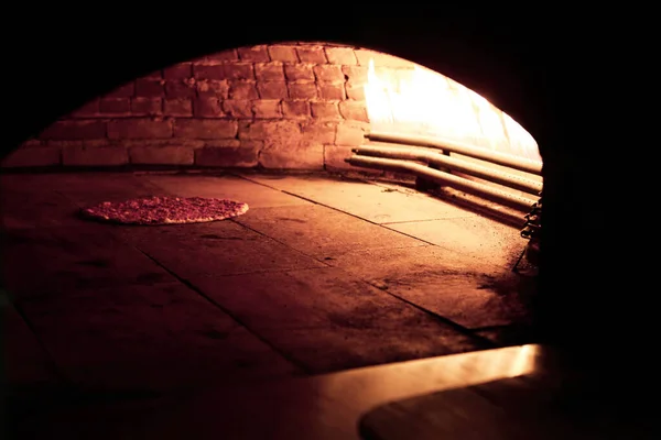 Restaurante Pita Pão Pide Cozinhar Forno Fogão Imagem Conceito Padaria — Fotografia de Stock