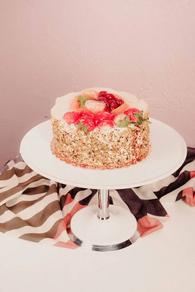 Board Delicious Cake Table — Stock Photo, Image