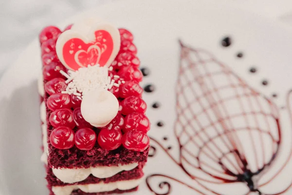 Board Delicious Cake Table — Stock Photo, Image