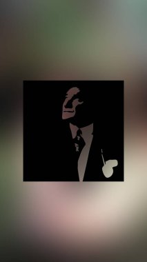 Atatürk 'ün çizimi. Türkiye Cumhuriyeti 'nin ilk cumhurbaşkanı. 