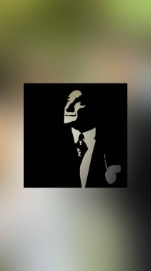 Atatürk 'ün çizimi. Türkiye Cumhuriyeti 'nin ilk cumhurbaşkanı. 