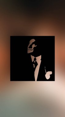 Atatürk 'ün çizimi. Türkiye Cumhuriyeti 'nin ilk cumhurbaşkanı. 