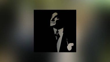 Atatürk 'ün çizimi. Türkiye Cumhuriyeti 'nin ilk cumhurbaşkanı. 