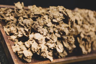 Bir grup çeşit kurabiye. Çikolata parçacıklı, yulaflı, kuru üzümlü, beyaz çikolatalı.