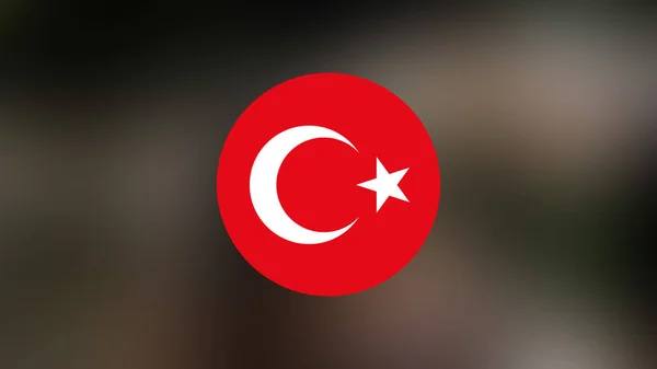 Turkey Flag Blurred Background — 图库照片