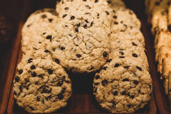 Grupo Cookies Variados Chip Chocolate Passas Aveia Chocolate Branco — Fotografia de Stock