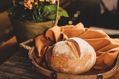 Lezzetli doğal estetik fırınlanmış ekmek