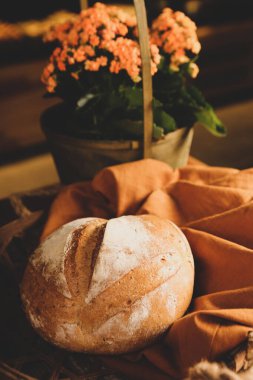 Lezzetli doğal estetik fırınlanmış ekmek