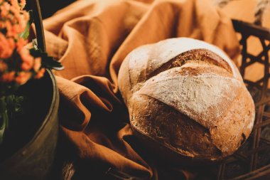 Lezzetli doğal estetik fırınlanmış ekmek